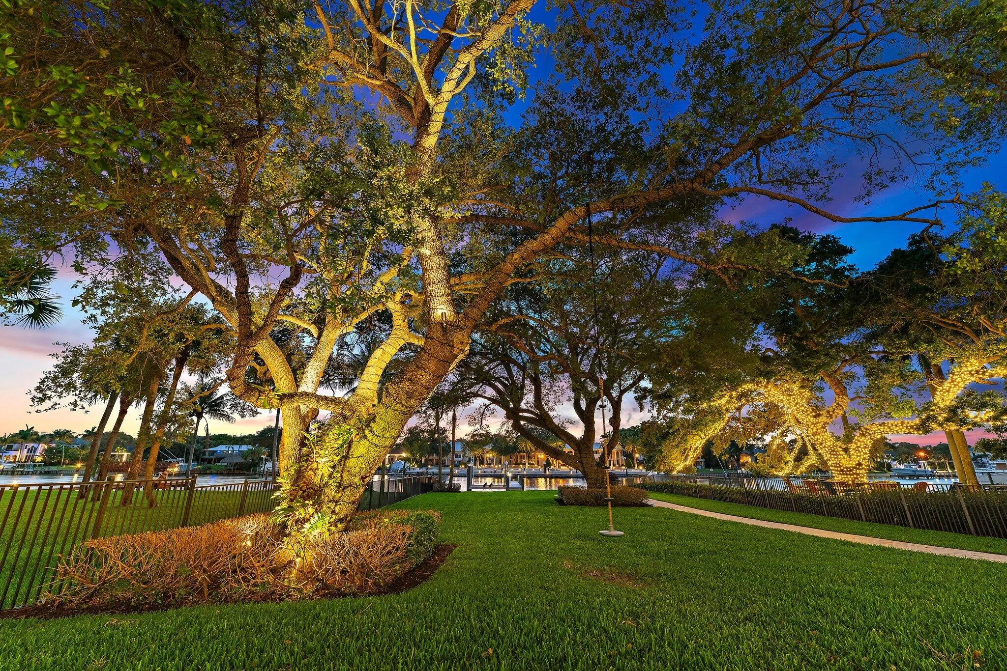 Rear Lawn and View to Dock