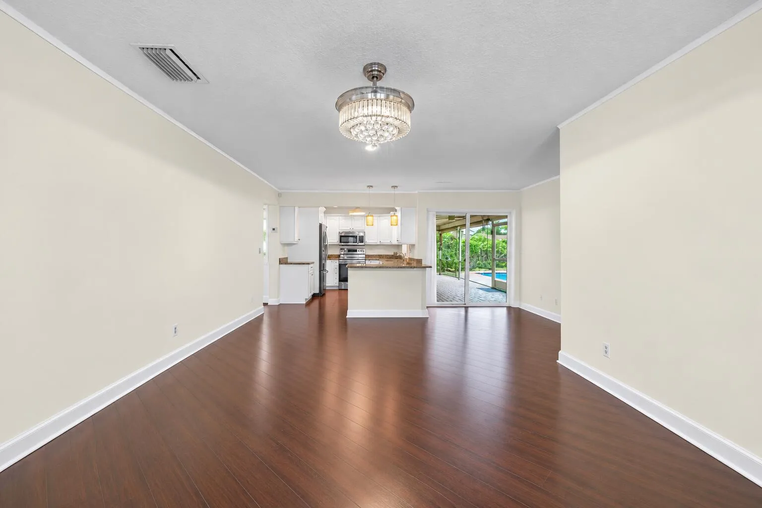 Dining room-kitchen view