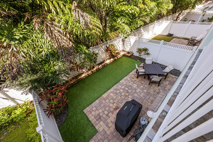 View of backyard from balcony