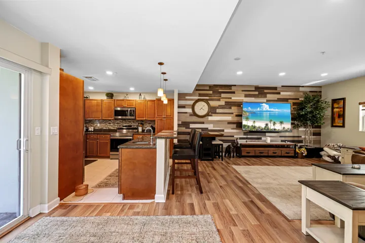 View of kitchen and livingroom