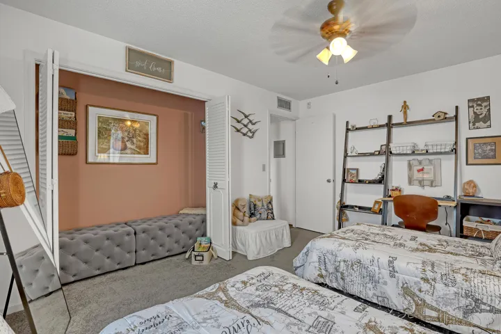Cute little reading Nook for the grandchildren . Or you can turn back into a closet.