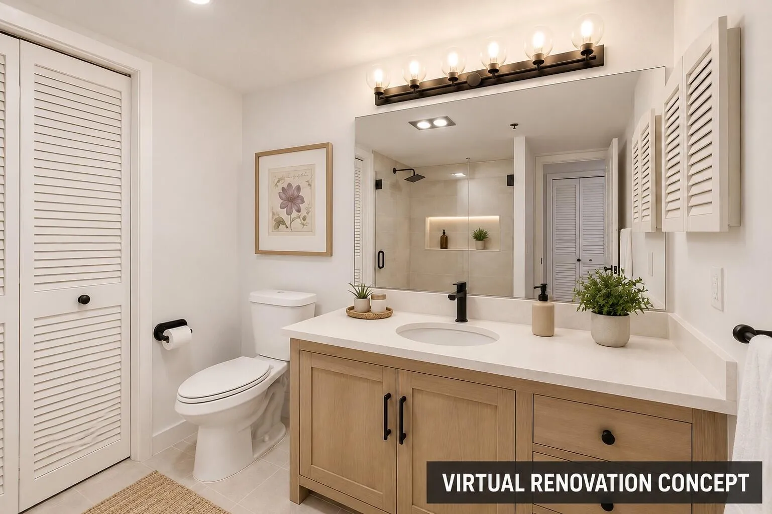Virtual Renovation Concept Primary Bathroom