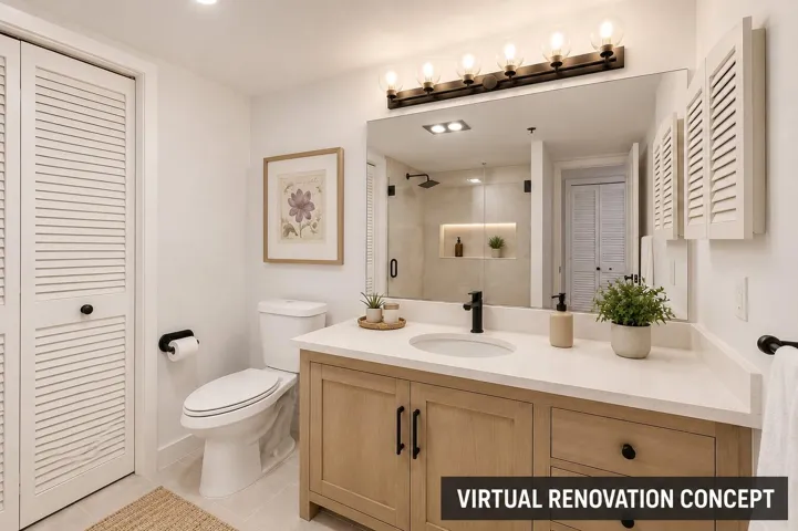 Virtual Renovation Concept Primary Bathroom