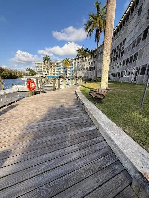 Boardwalk at the private Marina