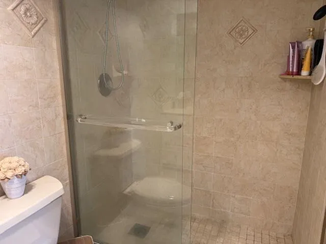 Shower stall of the main bathroom
