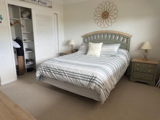 Guest bedroom, Queen size bed, 2 night stands, California style closet