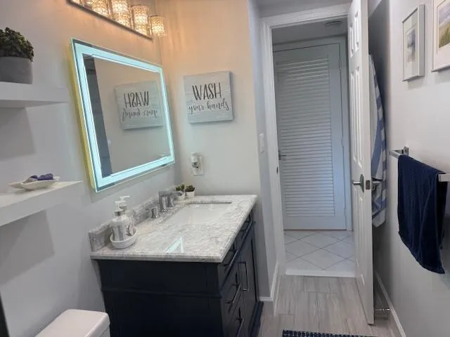 Quartz top Vanity and Backlit LED mirrors
