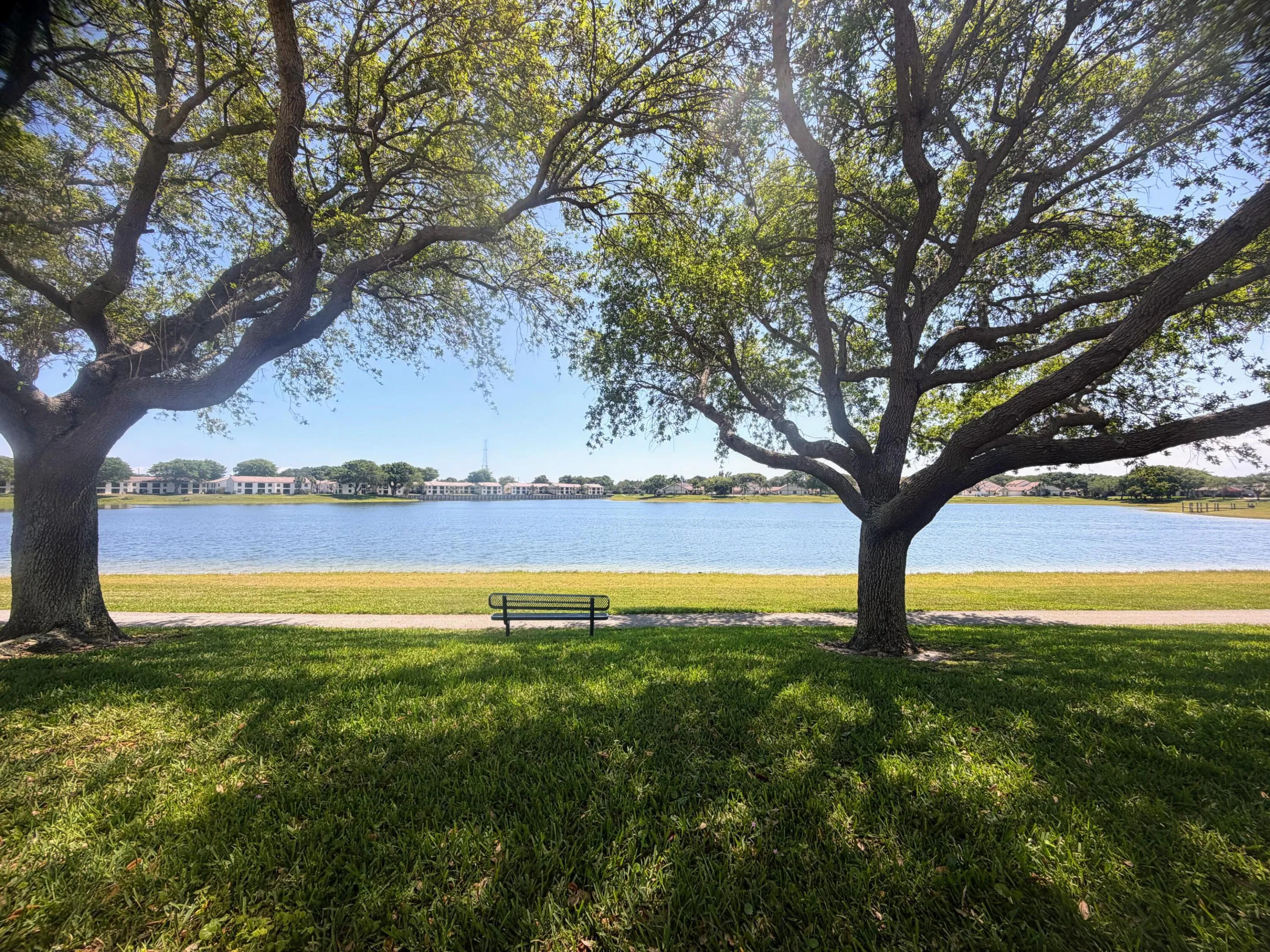 VIEW FROM PATIO / LIVING /PRIMARY BEDROOM