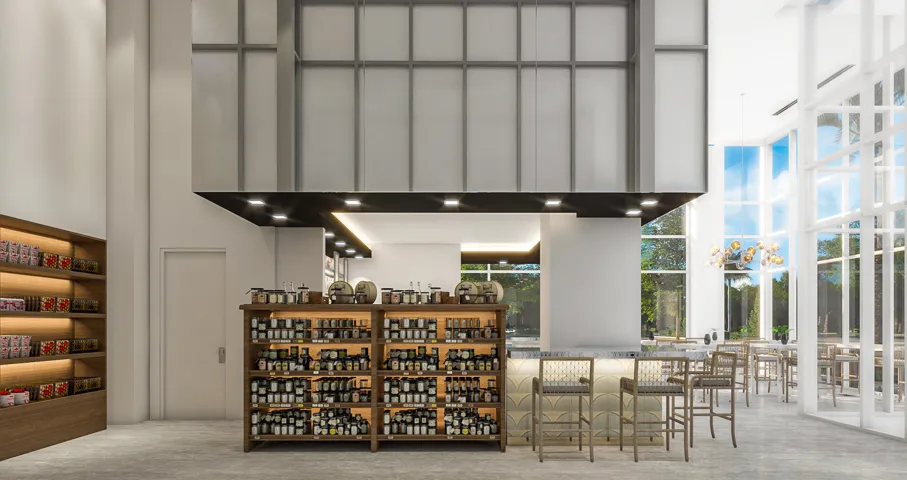 Lobby Cafe Rendering