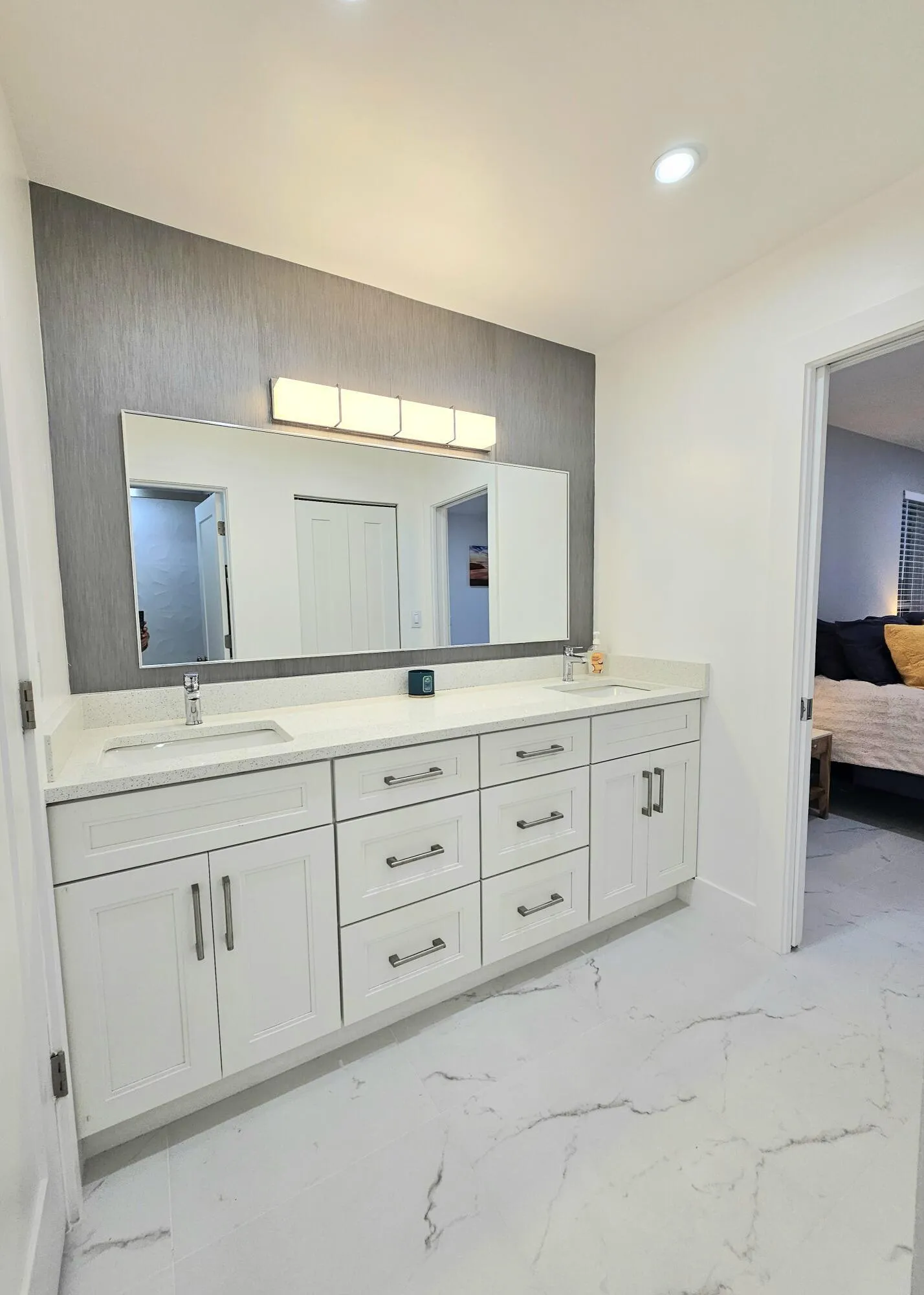 Custom Wood Cabinet In Dressing Area