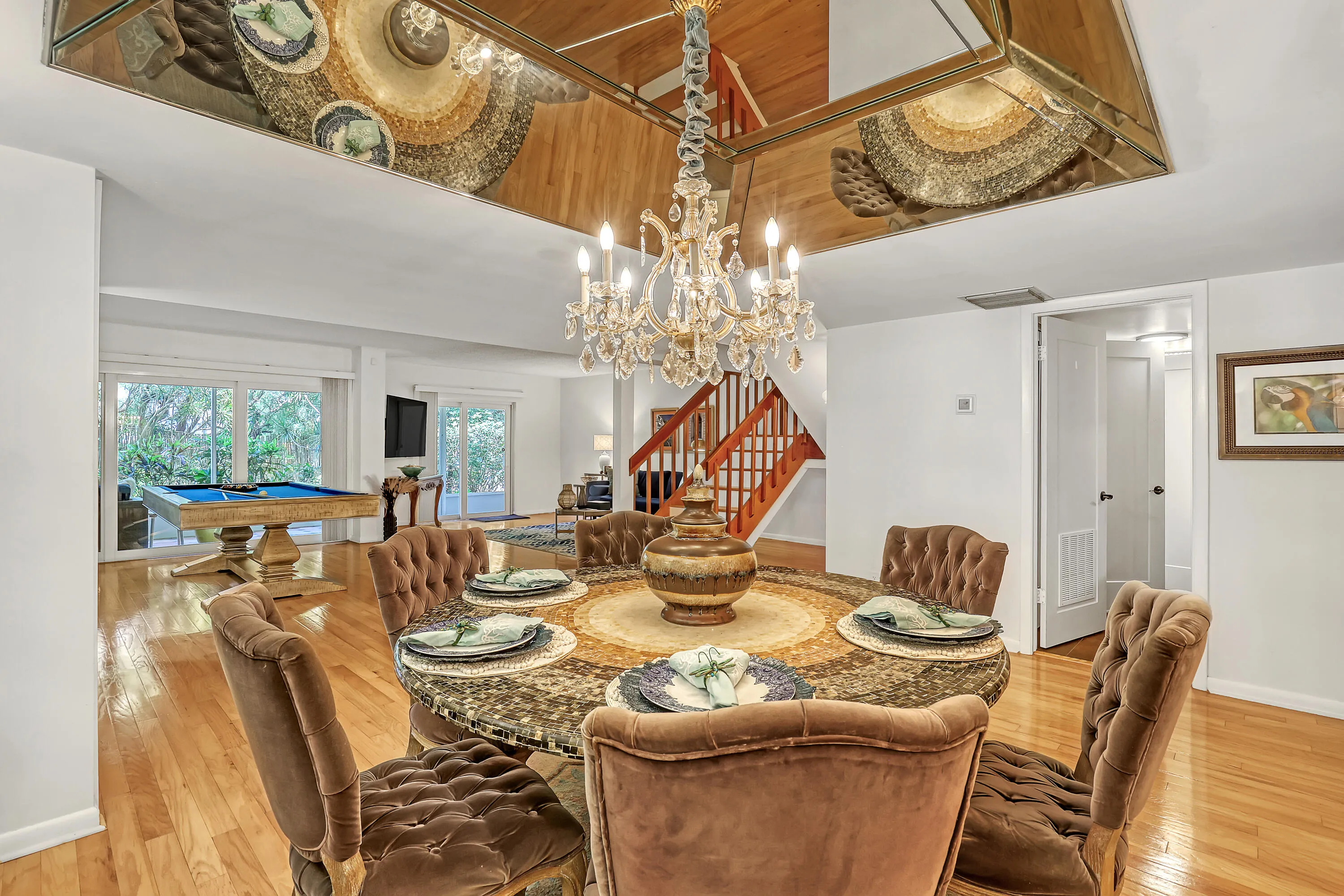 Open , spacious and bright.