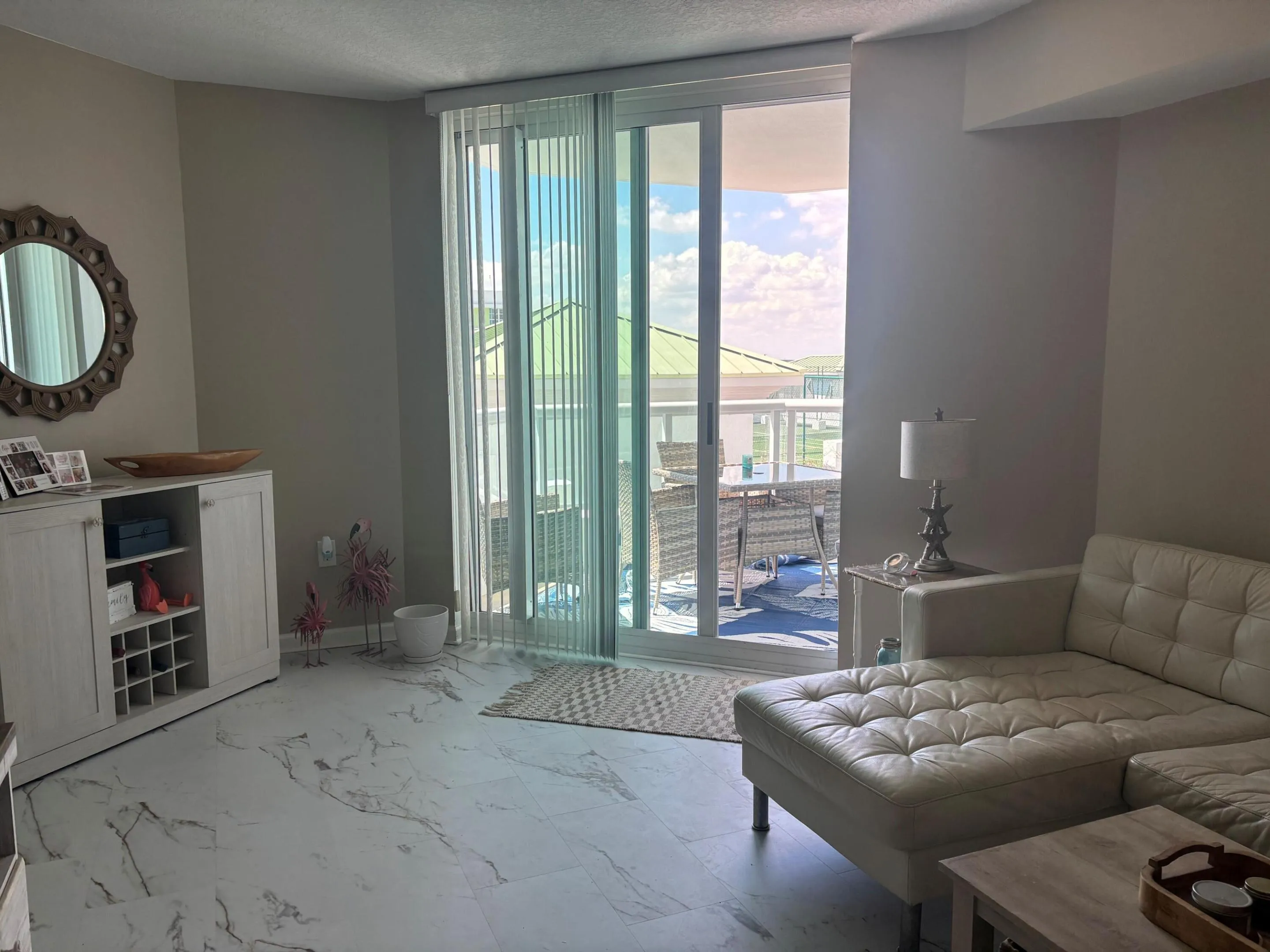 Floor to Ceiling Impact Glass sliding glass doors to private balcony