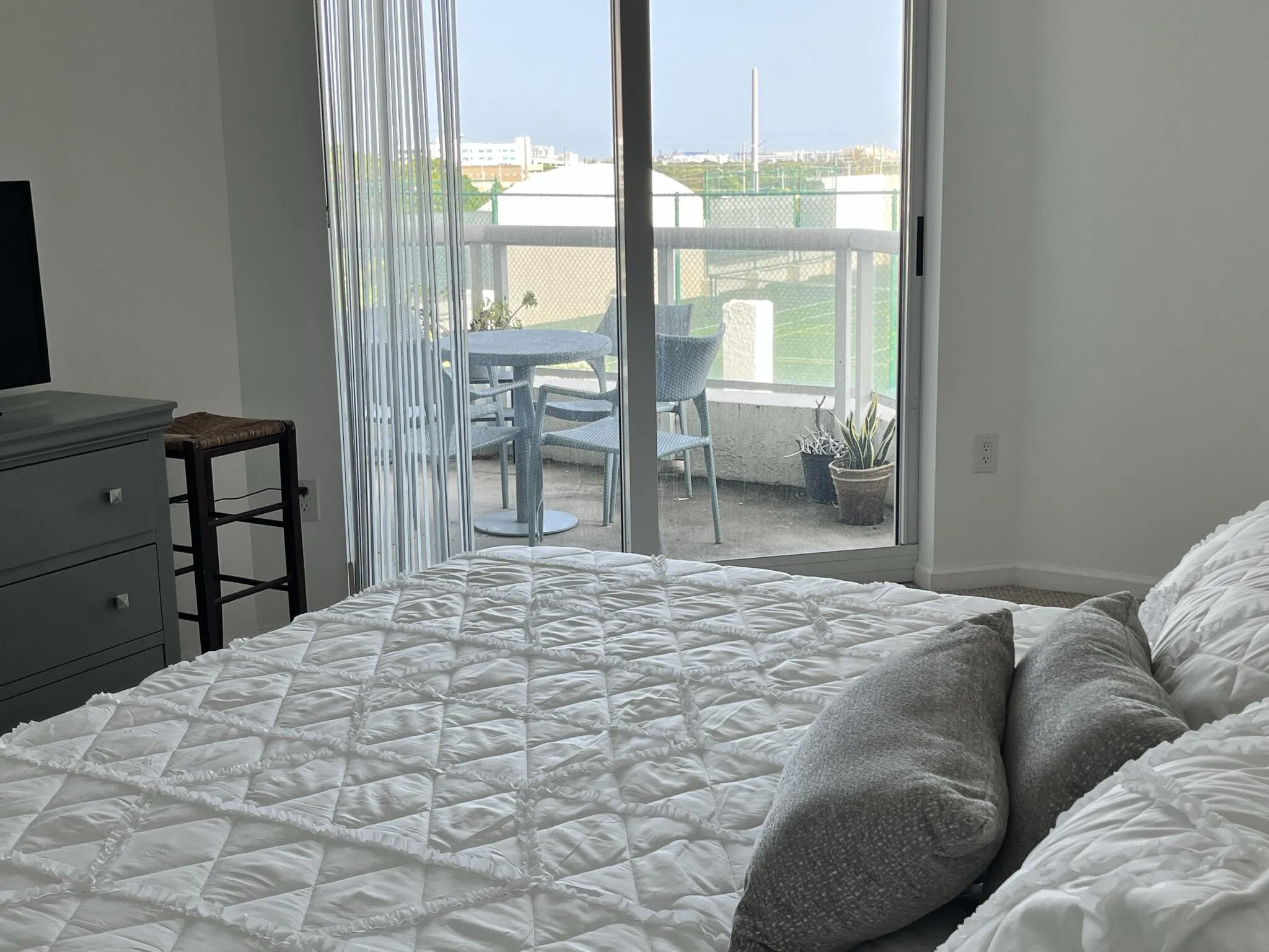 Large Bedroom with sliders to the balcony!