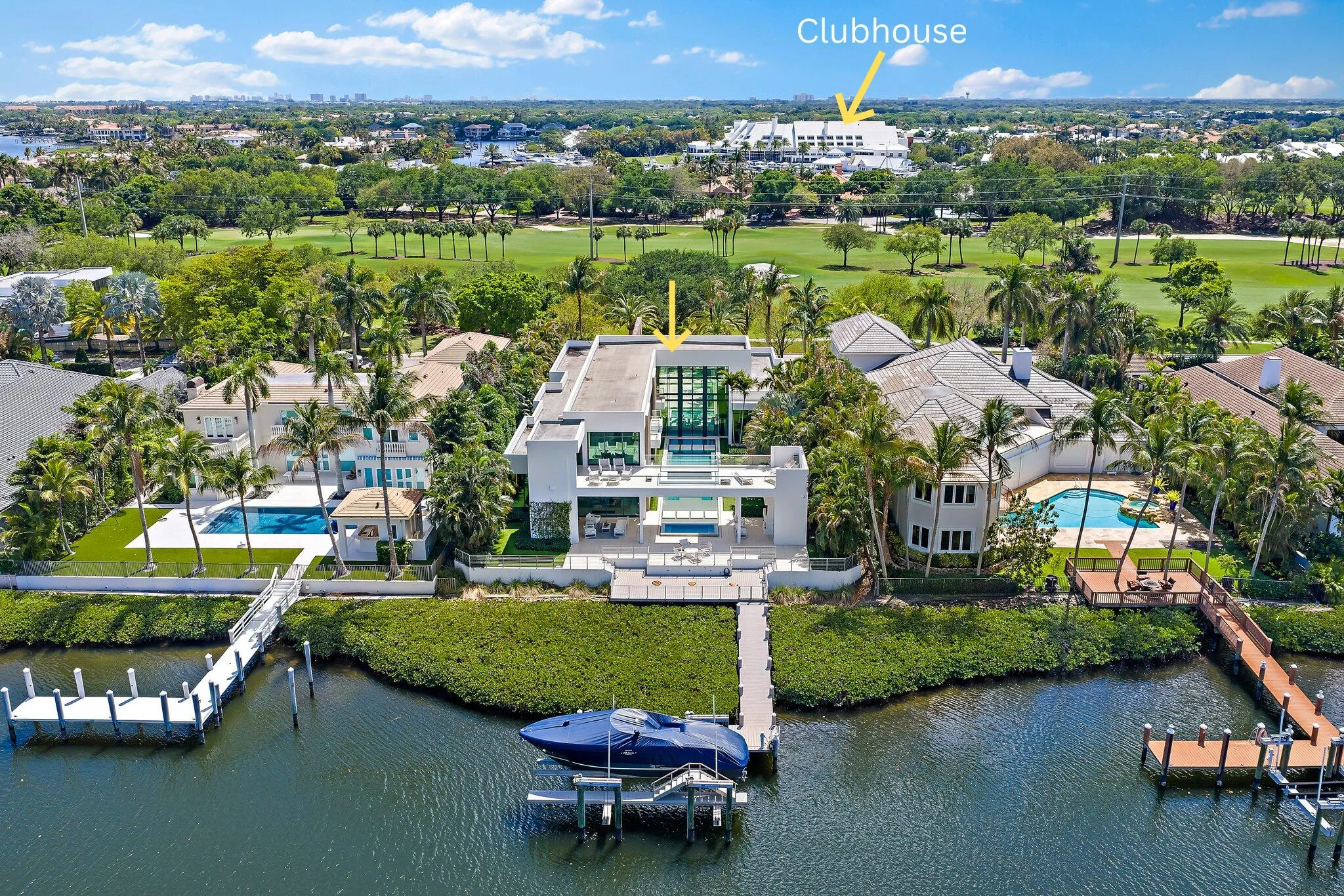 FRONT: Golf. REAR: Water