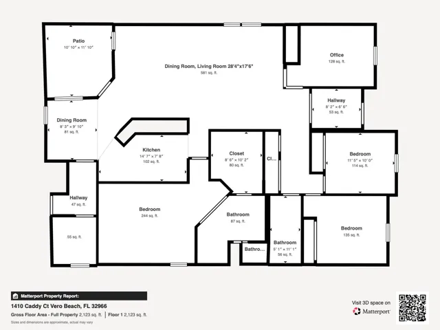 floorplan 1410 Caddy Ct Vero Beach FL 32