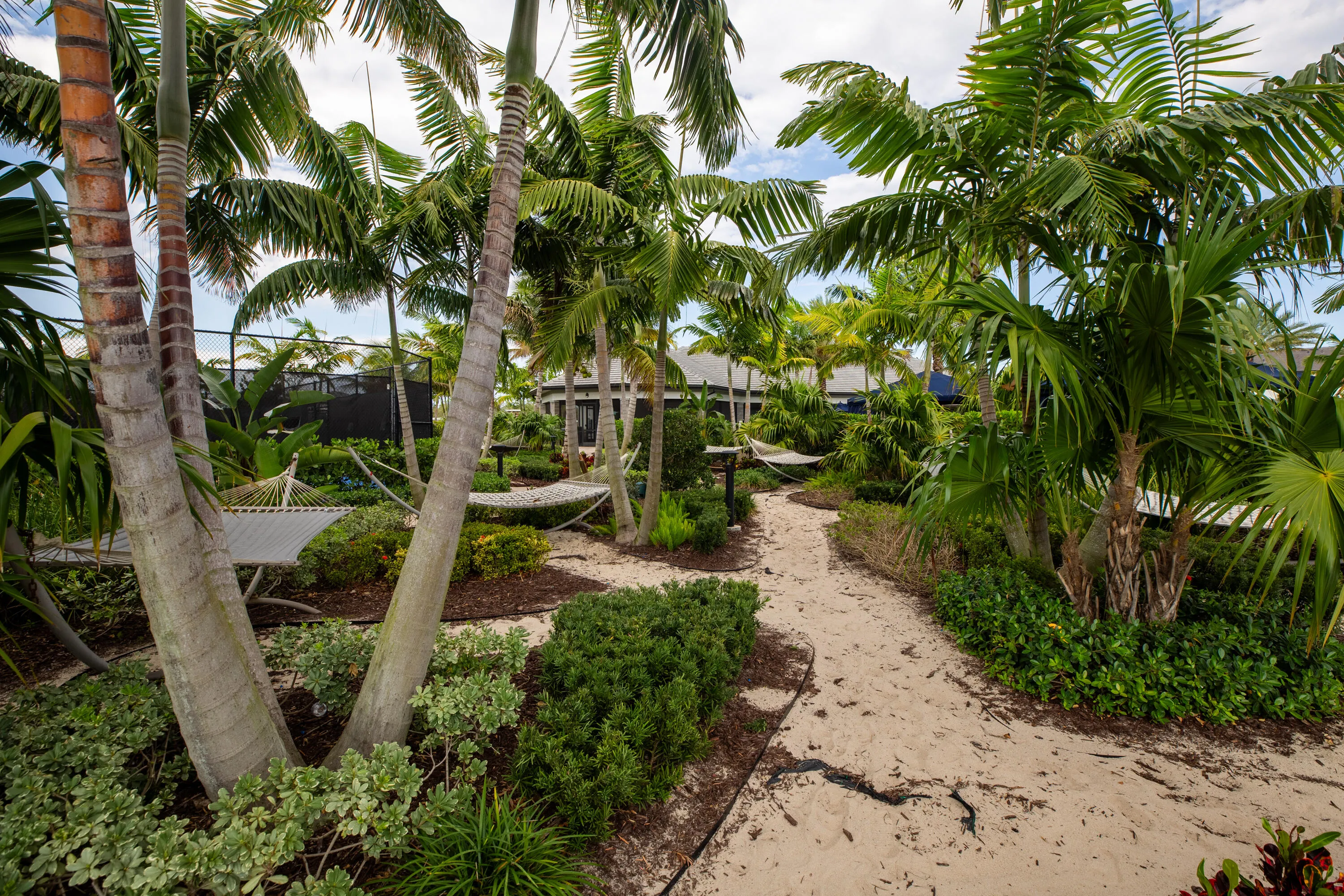 Relaxation area with hammock lounge