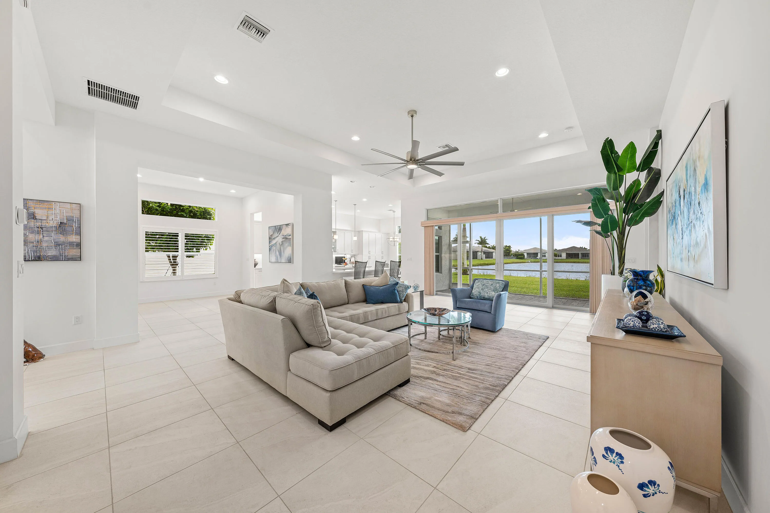 Great Room With Long Lakefront Views