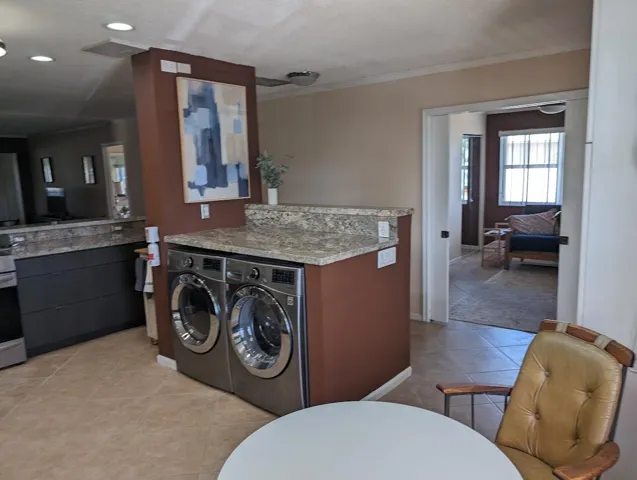 Pines laundry kitchen
