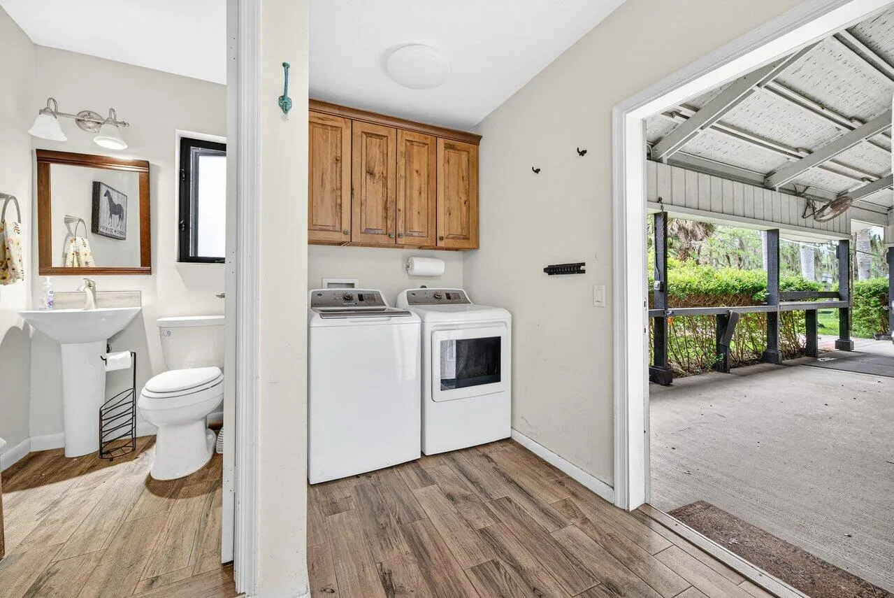 Tack room half bath and Laundry