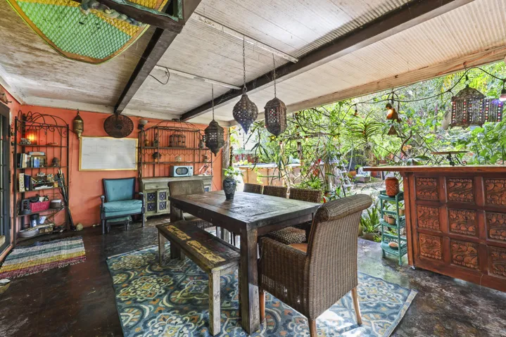 Outdoor dining and bar