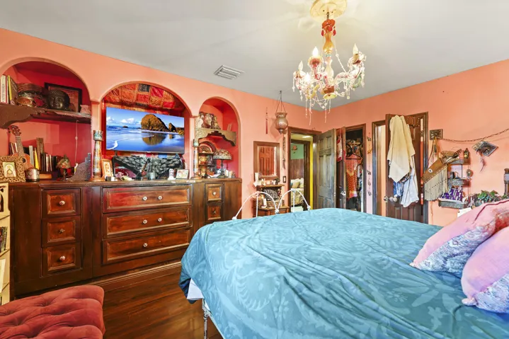 Master bedroom with bathroom