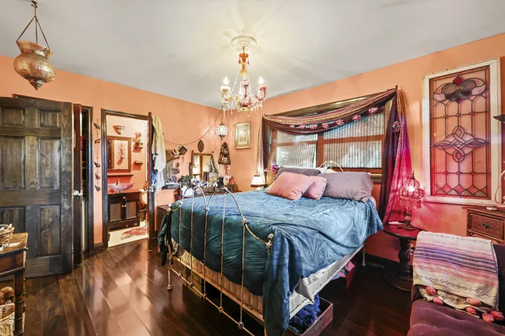 Master bedroom with bathroom