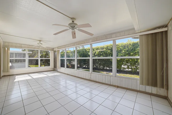 This Patio is truly huge! It could be enclosed with CBS and create additional bedrooms, if you wish to do so.