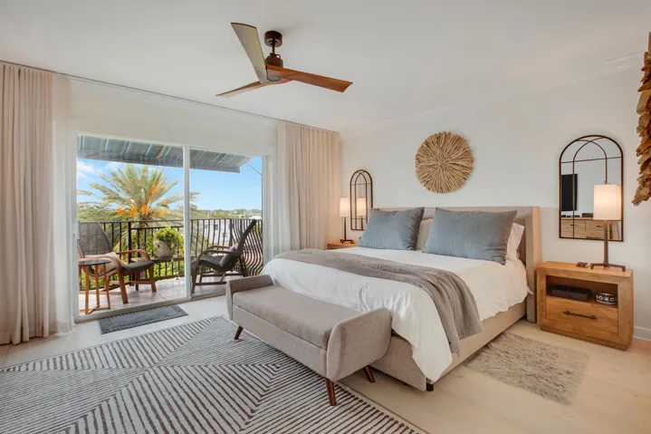 Master Bedroom with expansive views and new hardwood flooring