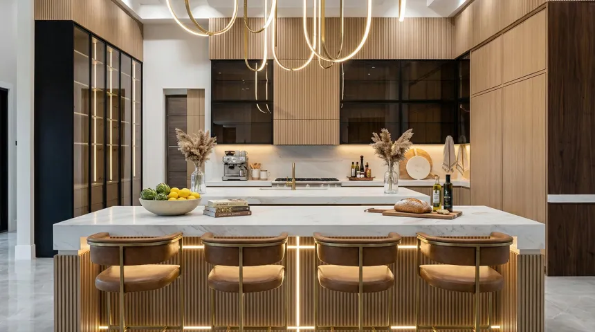 virtually staged kitchen