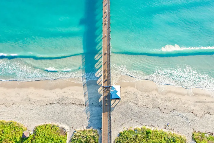 Nearby Juno Beach Pier Aerial