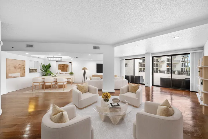 Virtually staged living room