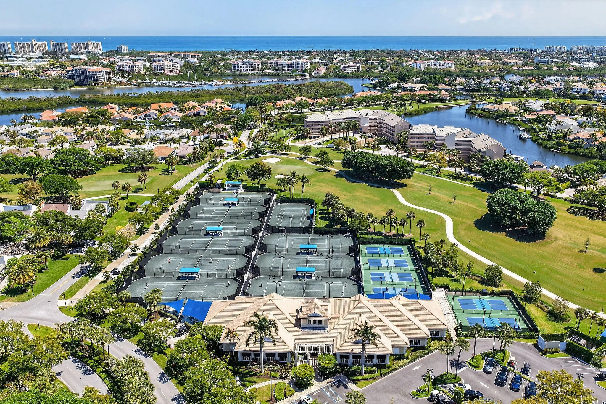 Aerial of Fitness Center - Tennis Courts and Pickle Ball