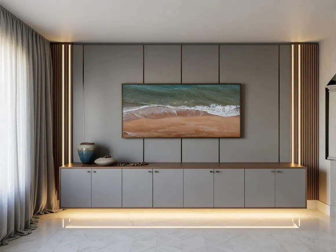 Designer wall paneling and custom built-in features are negotiable and available separately outside of the sale price.