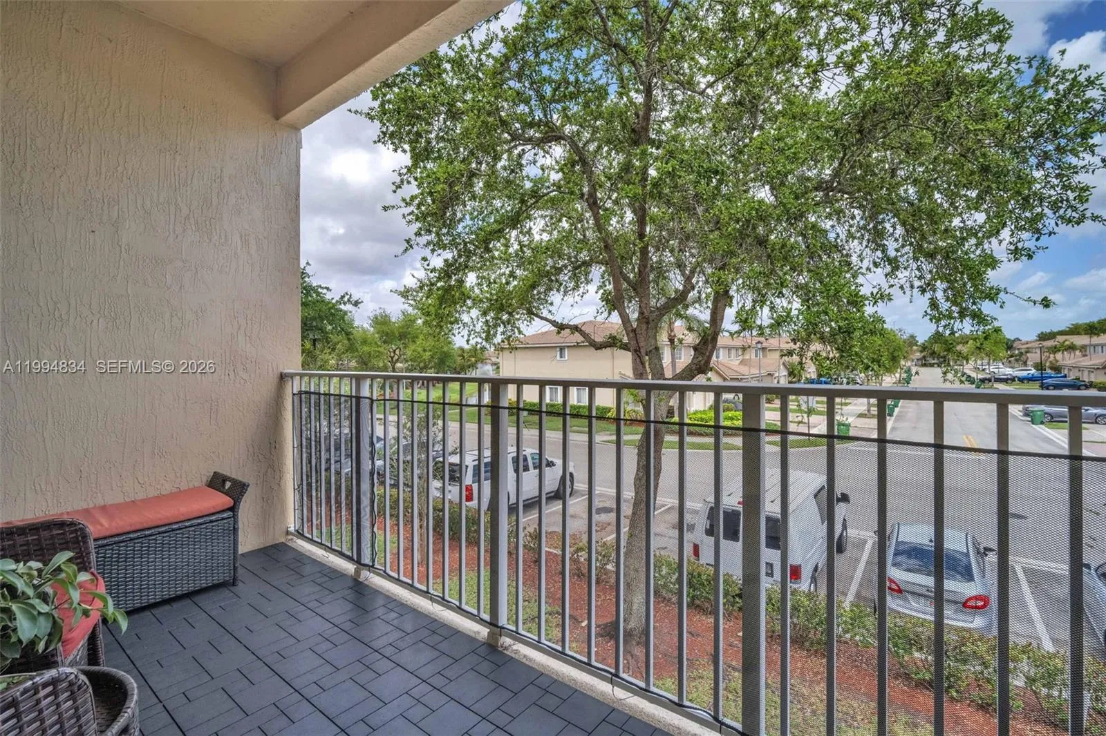 Balcony is outside of Primary Suite. It also has access from living area.