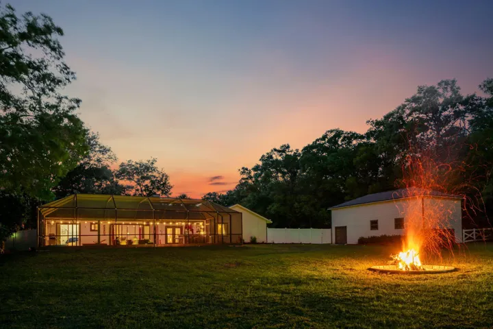 Backyard - Fire Pit View