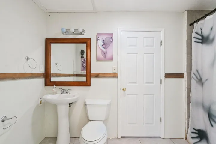 Bathroom view with a shower