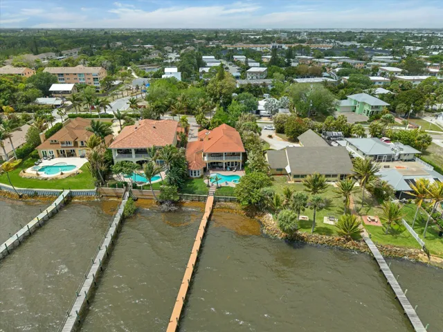 Drone Shot Showing Dock & House