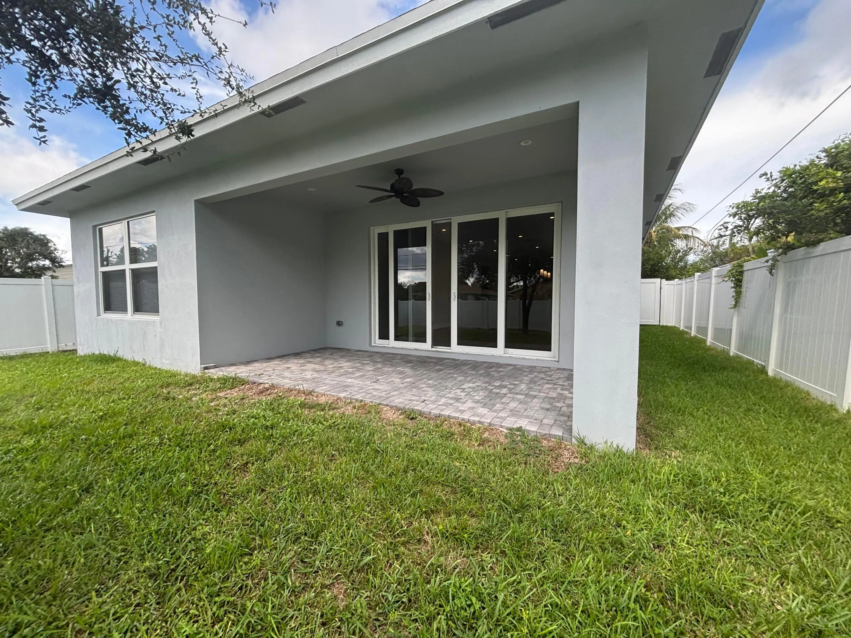 Rear covered patio