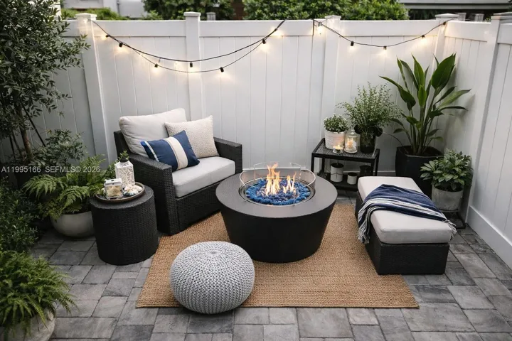 Private patio perfect for outdoor living and relaxation
