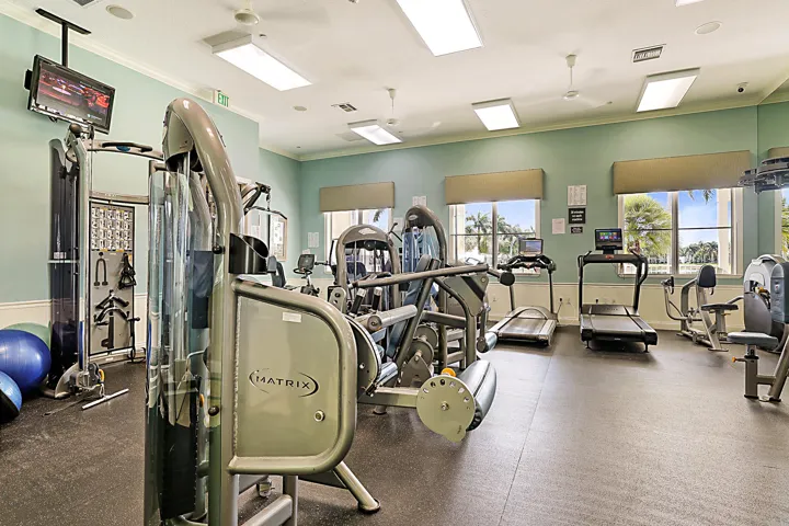 Exercise room in the amenity center.