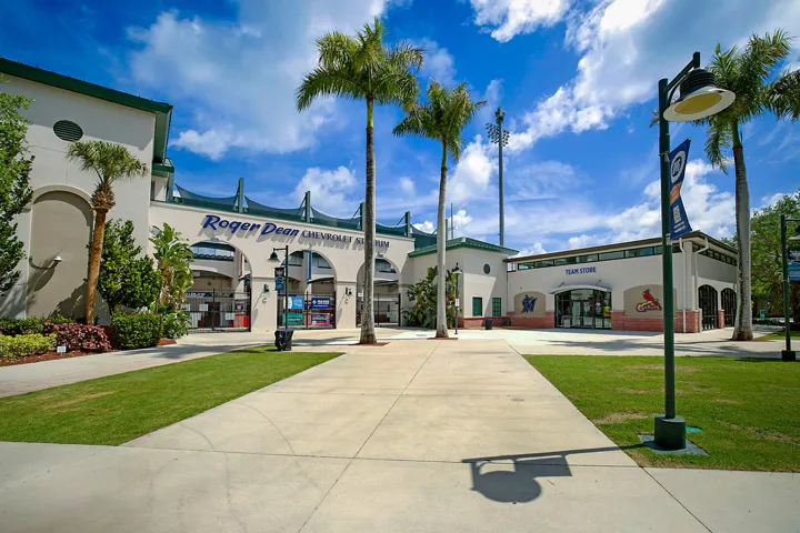 Close to Roger Dean Stadium.