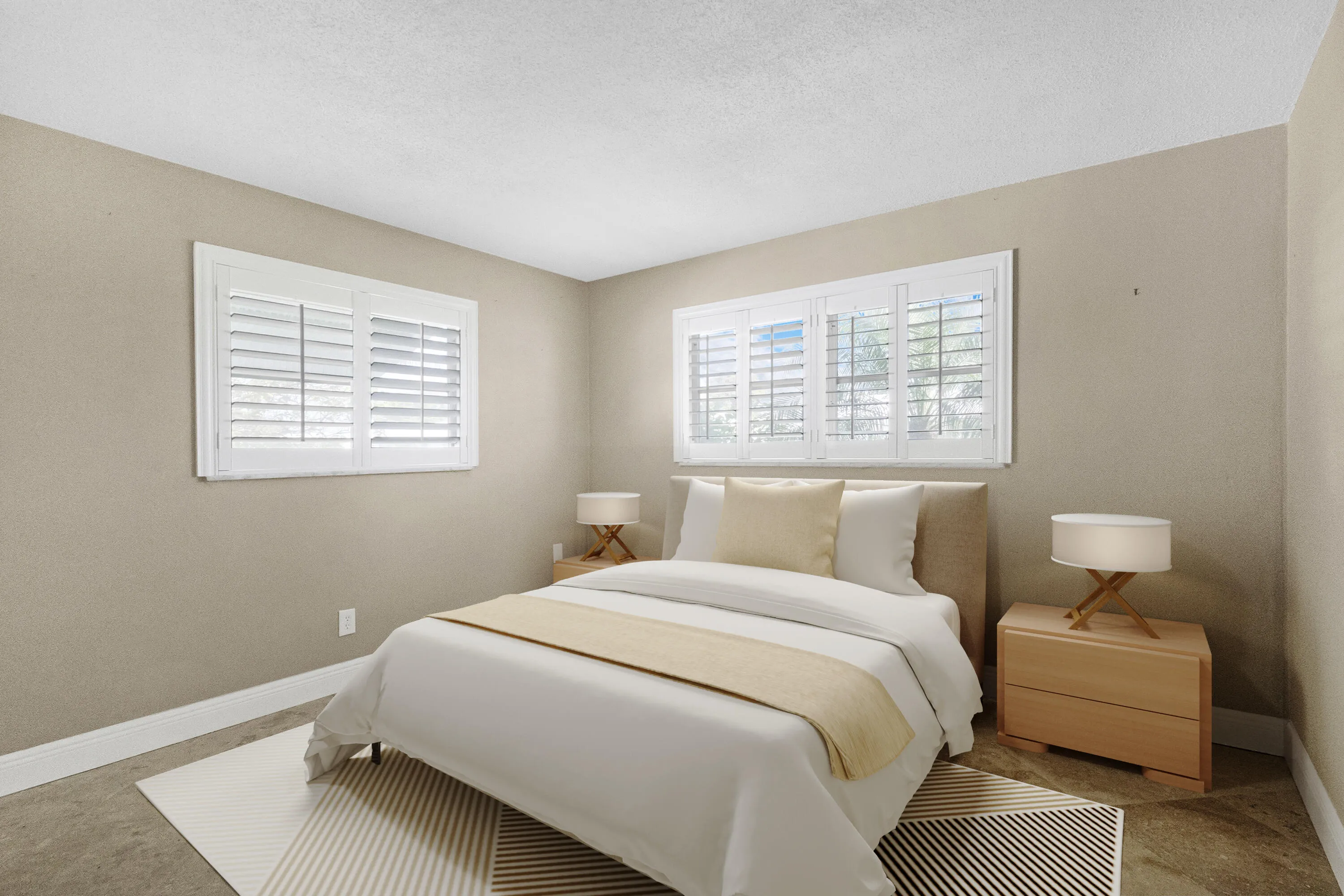 Photo virtually staged for potential decorating inspiration