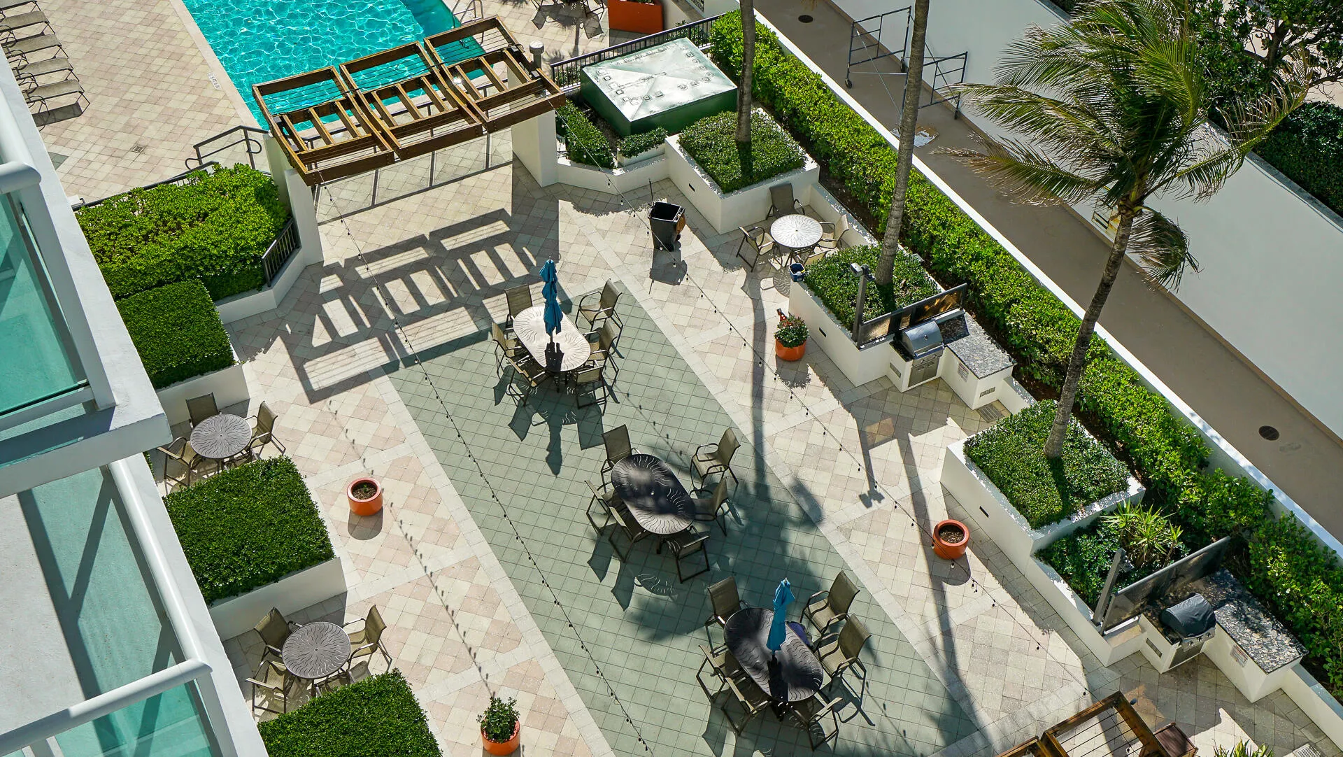 the pool deck