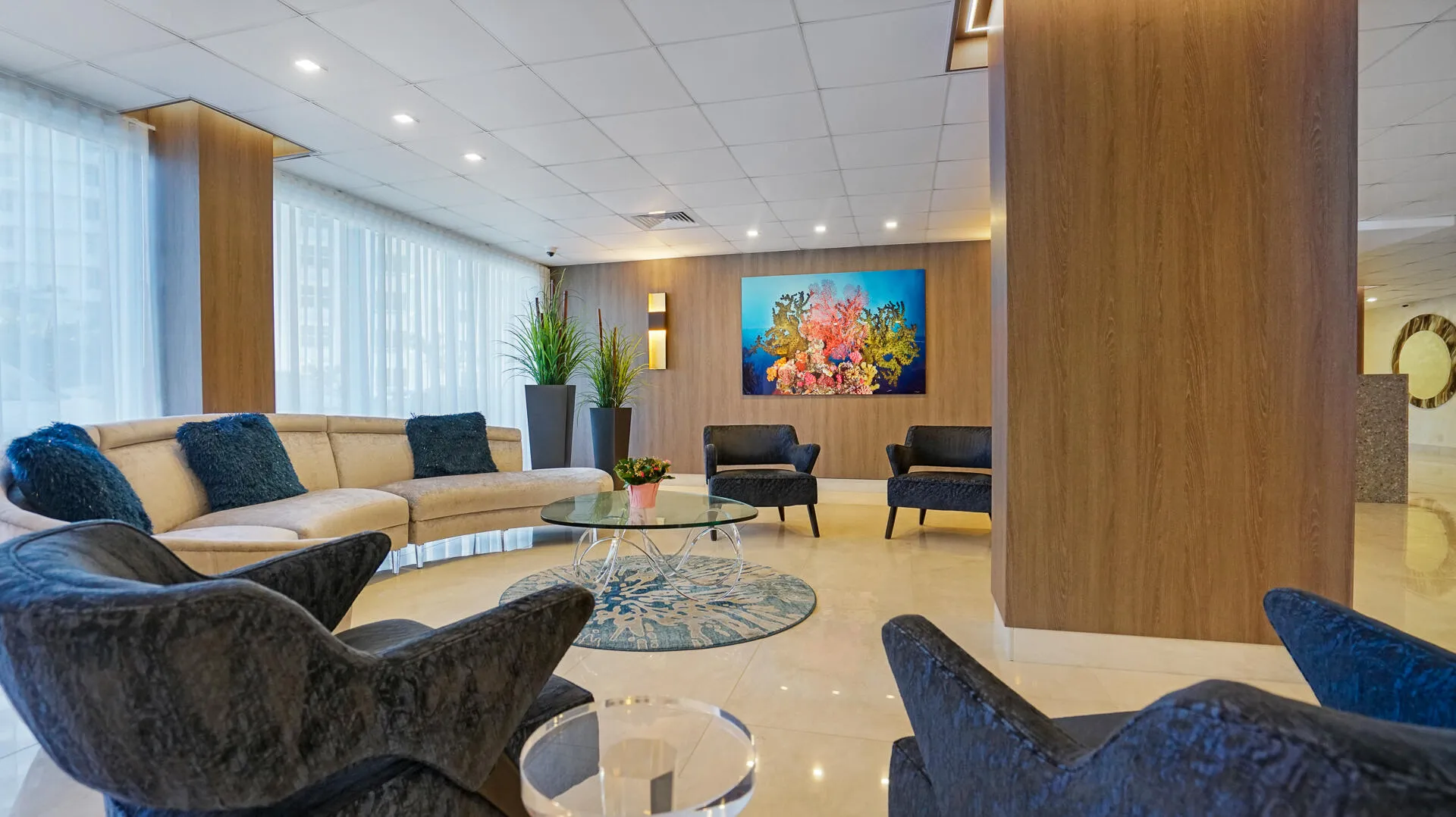 the lobby