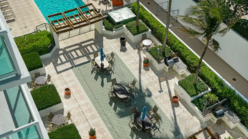 the pool deck