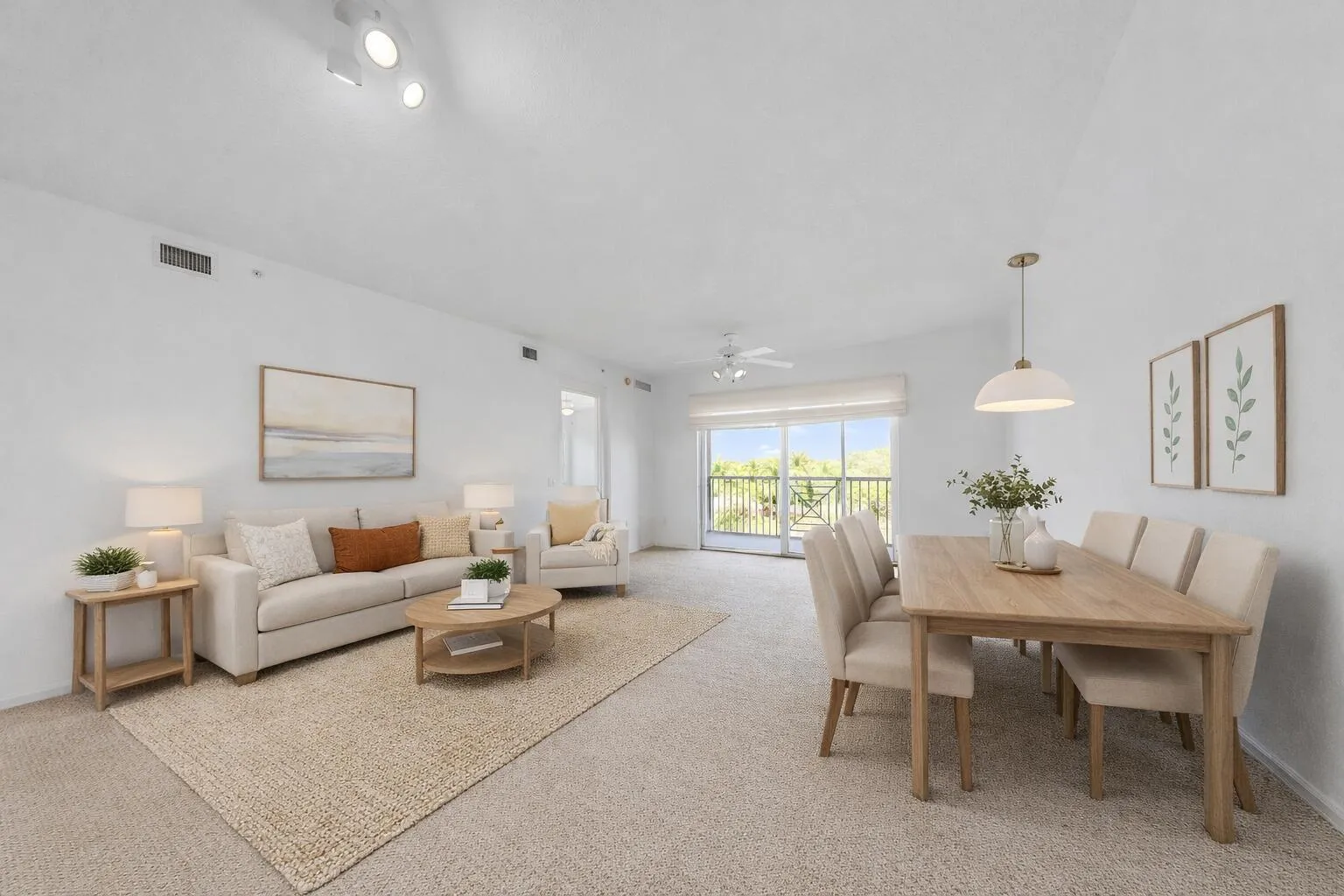 Living & Dinning Area virtual staging