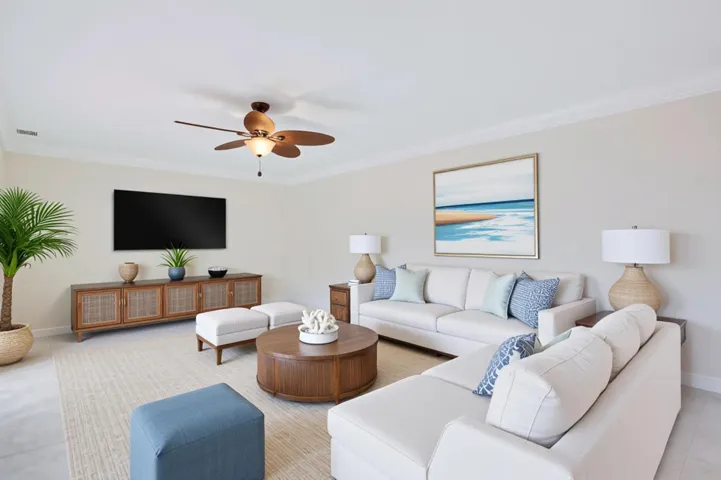 Spacious living area.