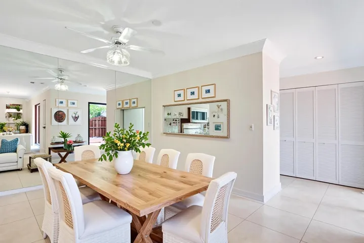 Spacious dining area.