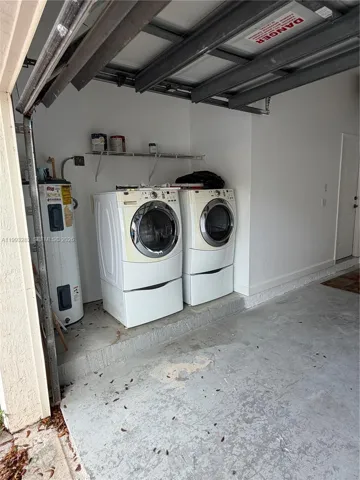 Located in the garage