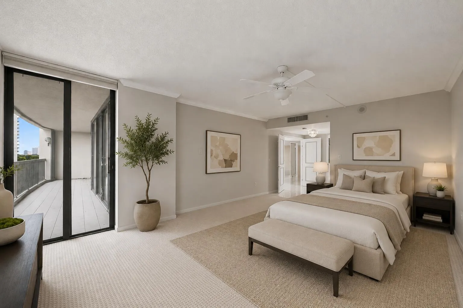 Virtually Staged Bedroom